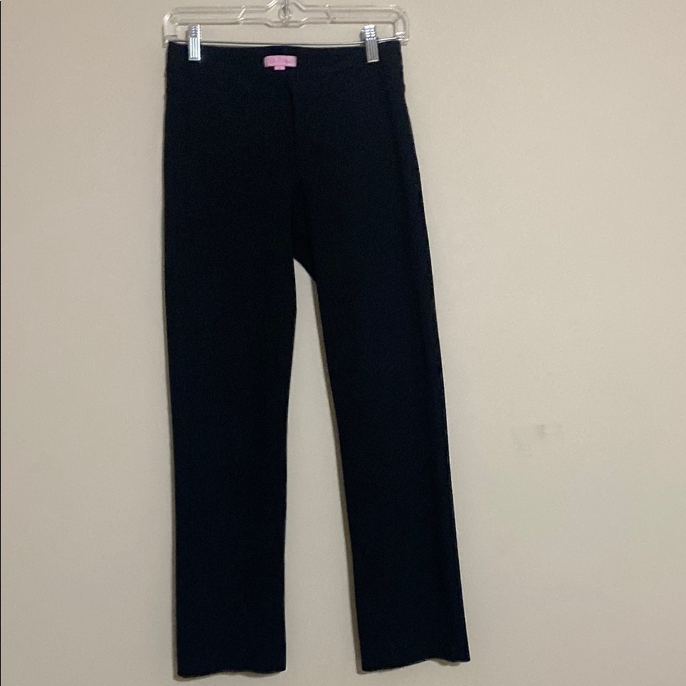 Lilly Pulitzer Black trouser Pants women 2 office casual Y2K soft jersey pointe